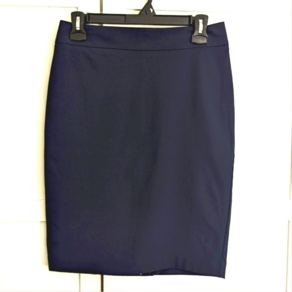 ANN TAYLOR | Factory Navy Blue Lined Pencil Skirt Size 0